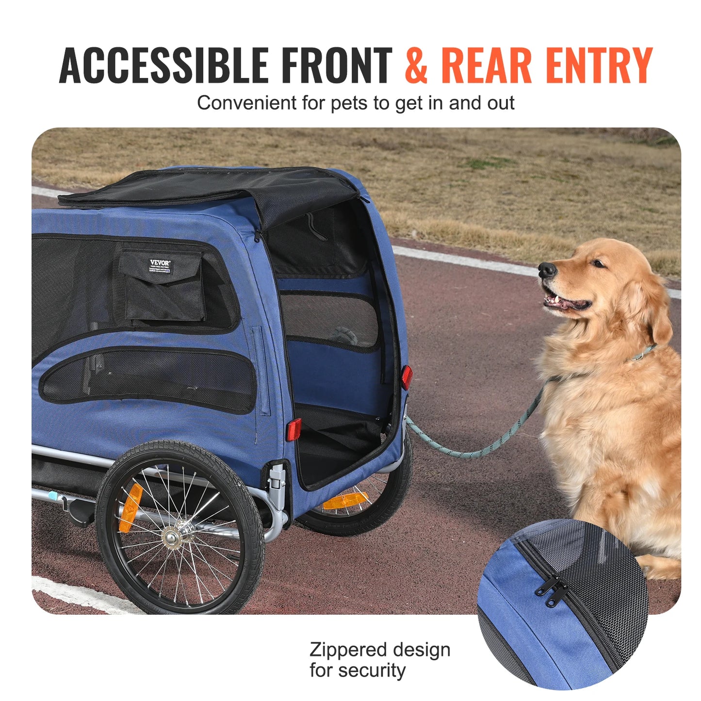 SucceBuy Dog Bike Trailer Carrier For Travel And Adventures