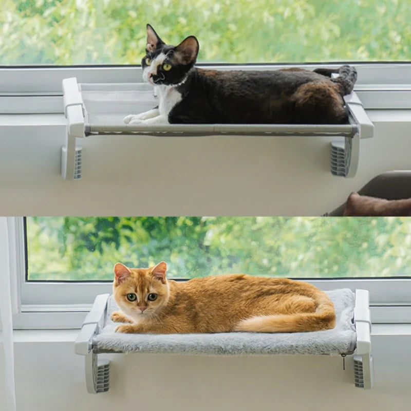 MEWOOFUN Cat Window Bed With Adjustable Cushion 18kg Capacity