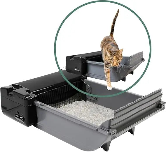Self Cleaning Semi Automatic Cat Litter Box Scoop Carbon Filter