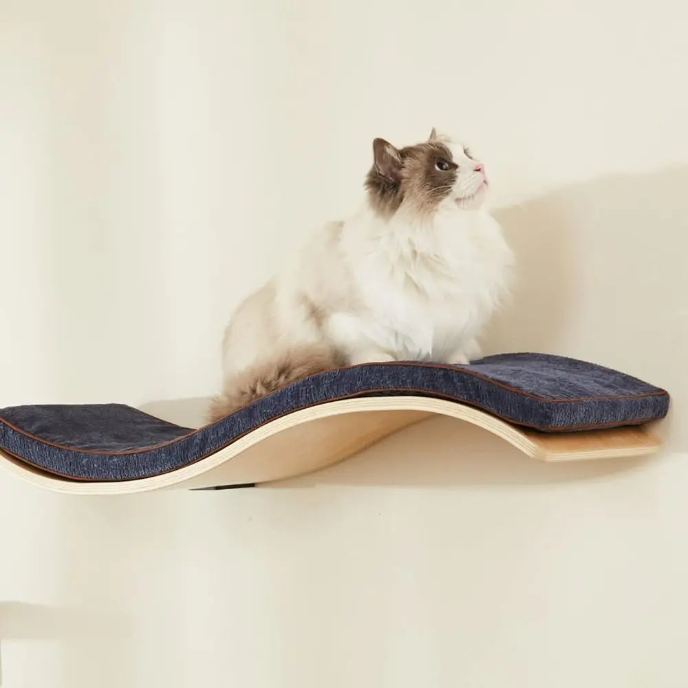 XMSJ Comfortable Cushion Wave Bed Wall Mounted Cat Perch