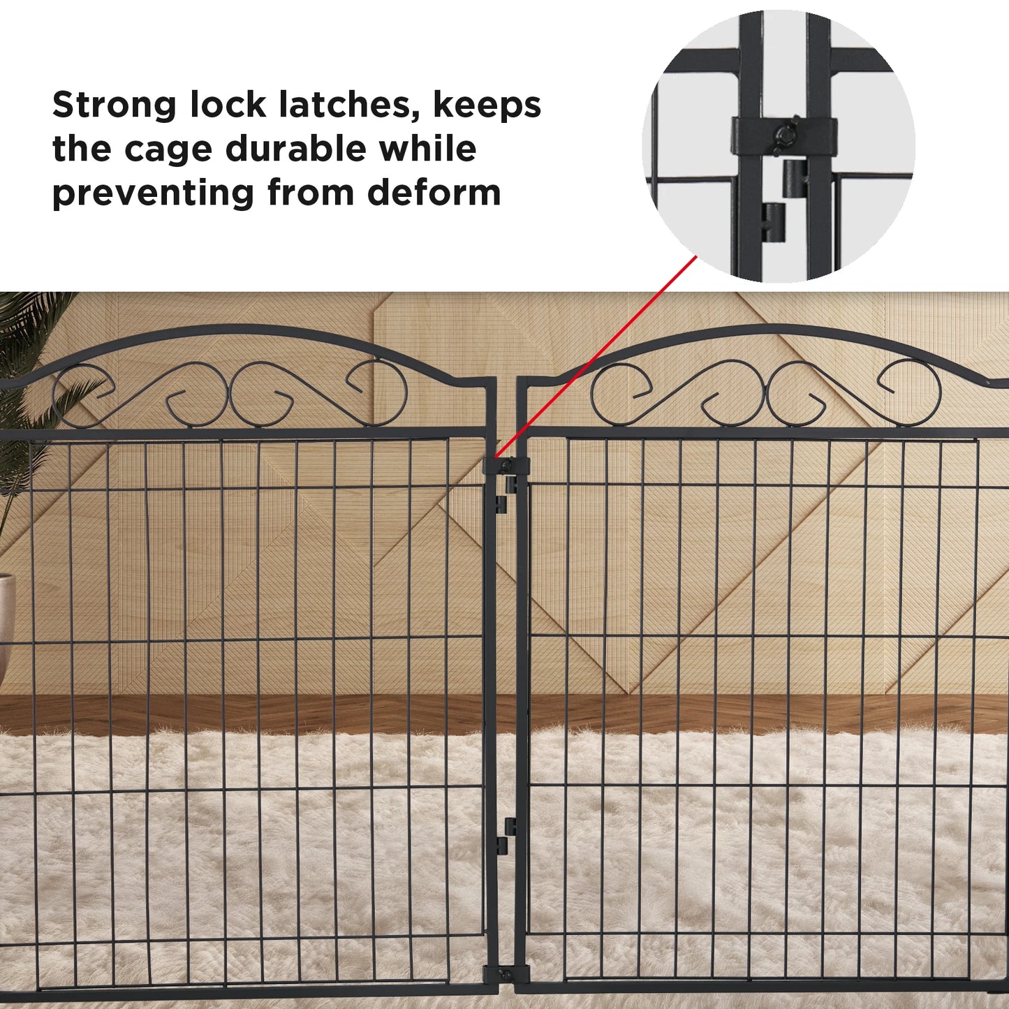 BINGOPAW Dog Playpen Folding Heavy Duty Indoor Outdoor Fence