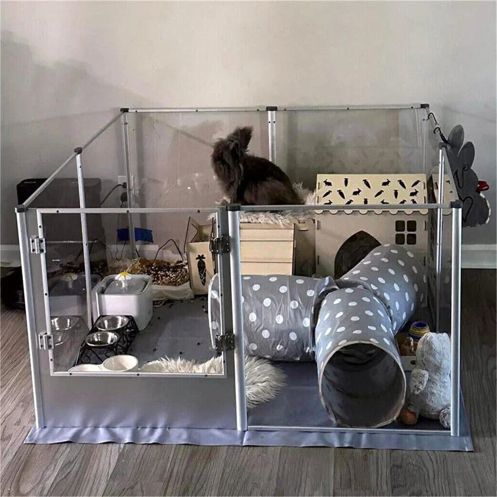 Borwart Acrylic Dog Playpen Cage Whelping Pen Indoor Enclosure