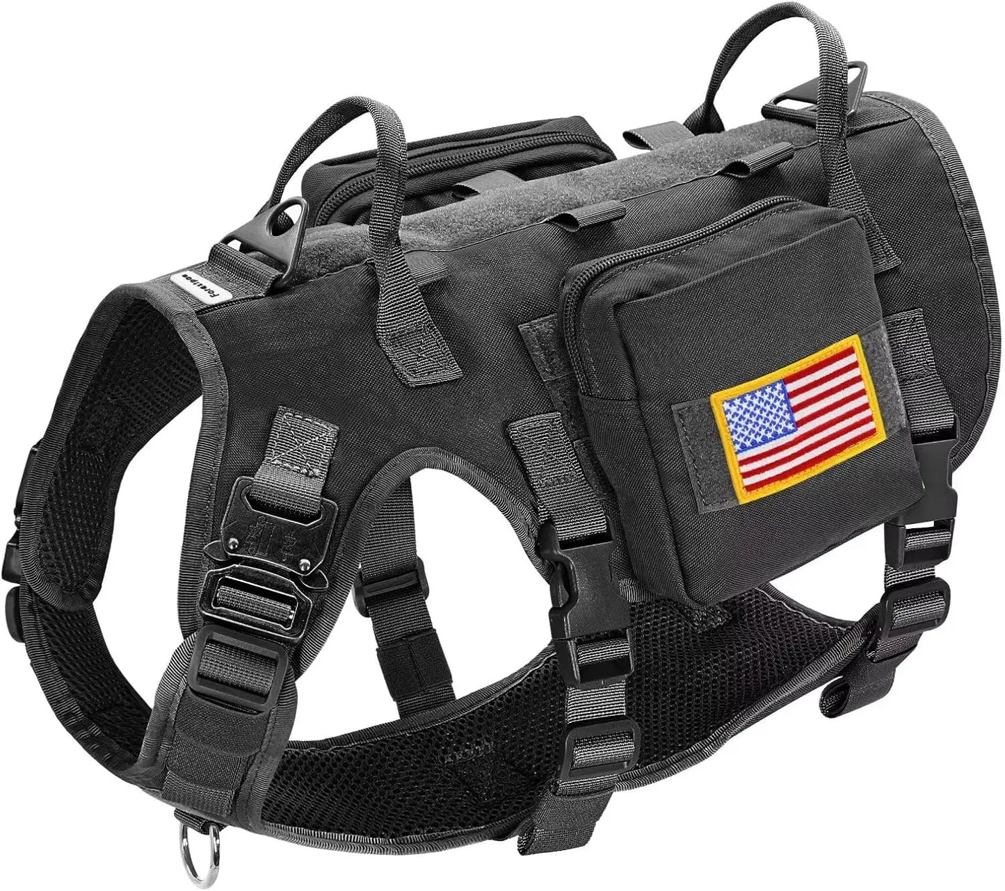 Tactical Dog Harness With Handle No Pull Adjustable Vest