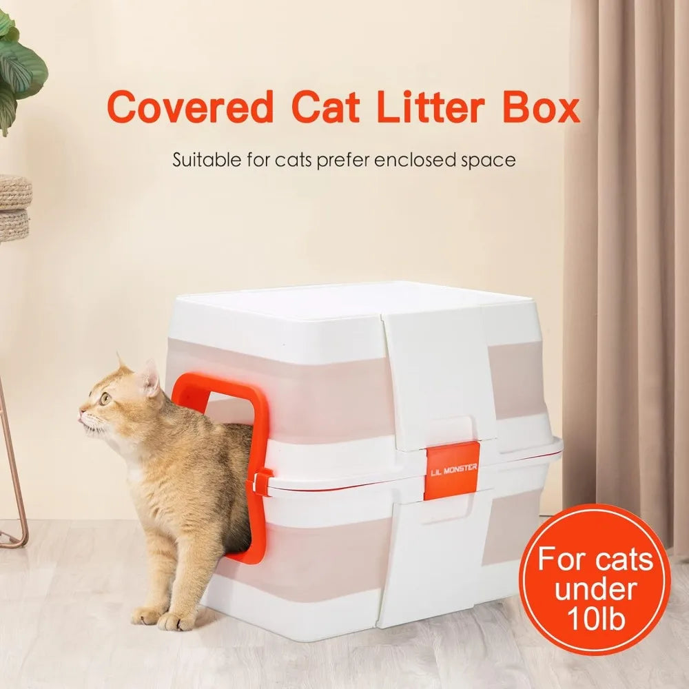 LilMonster Portable Foldable Cat Litter Box For Travel