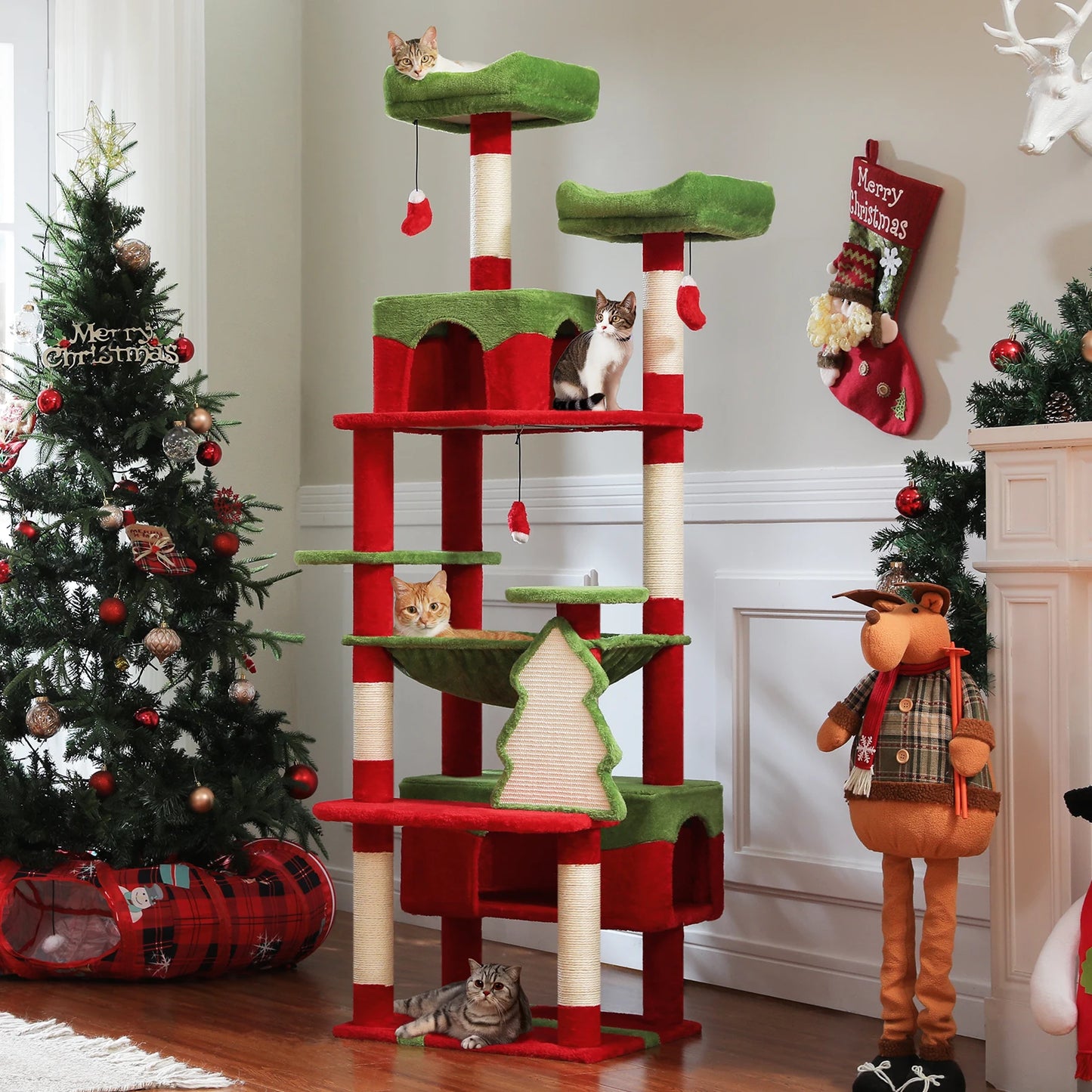 PAWZ Road Cat Tree with Sisal Posts and Hammock Bed