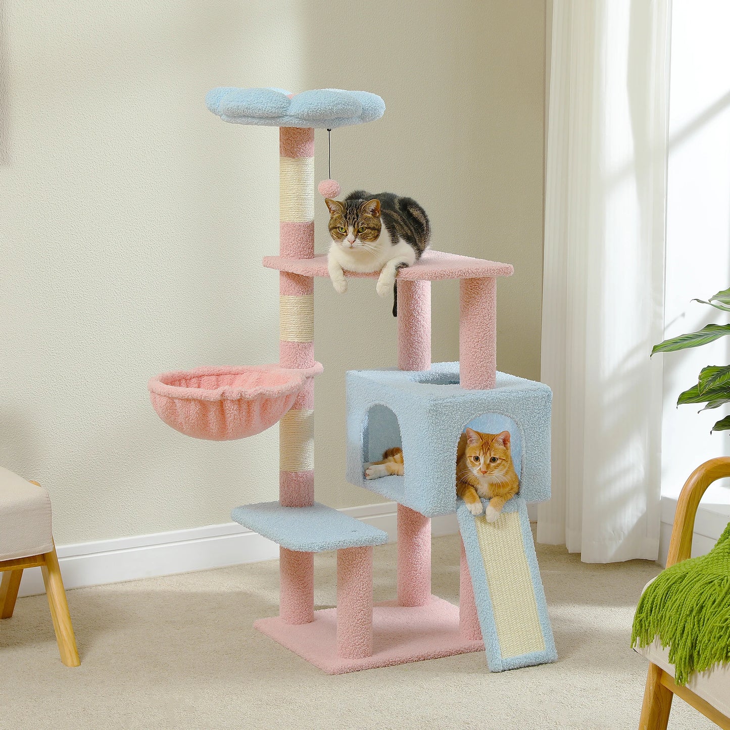 PAWZ Road Flower Cat Tree Multi Level Cat Tower Sisal