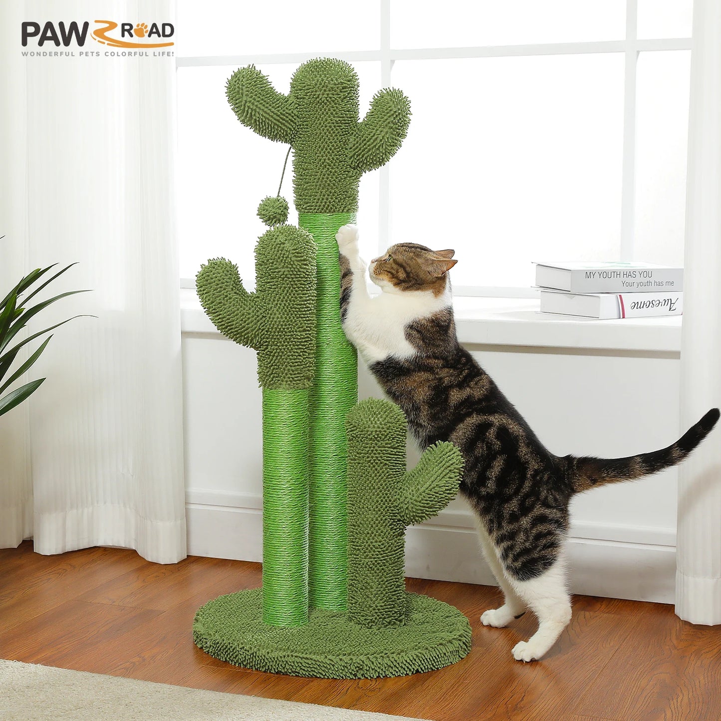 PEQULTICN Cactus Cat Tree With Condo And Hammock