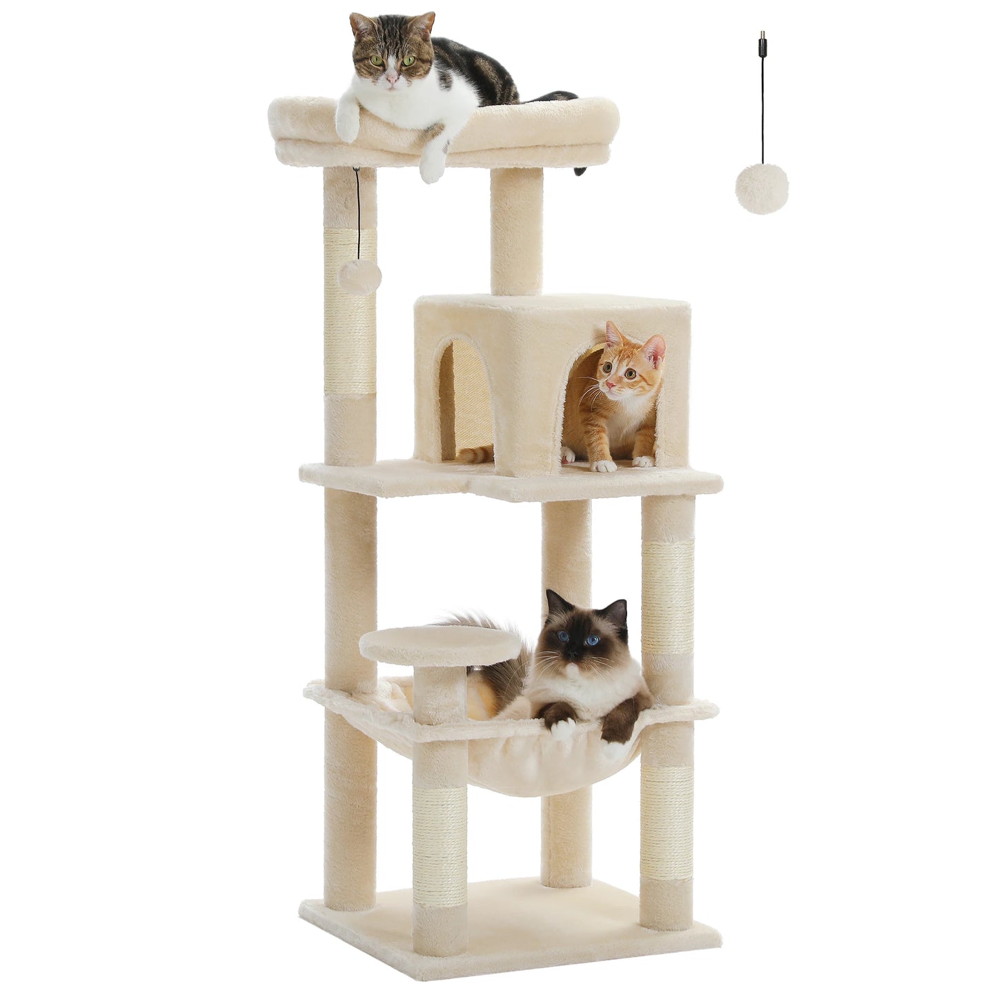 PETEPELACN Cat Tree Indoor 5 Level Tower With Metal Frame