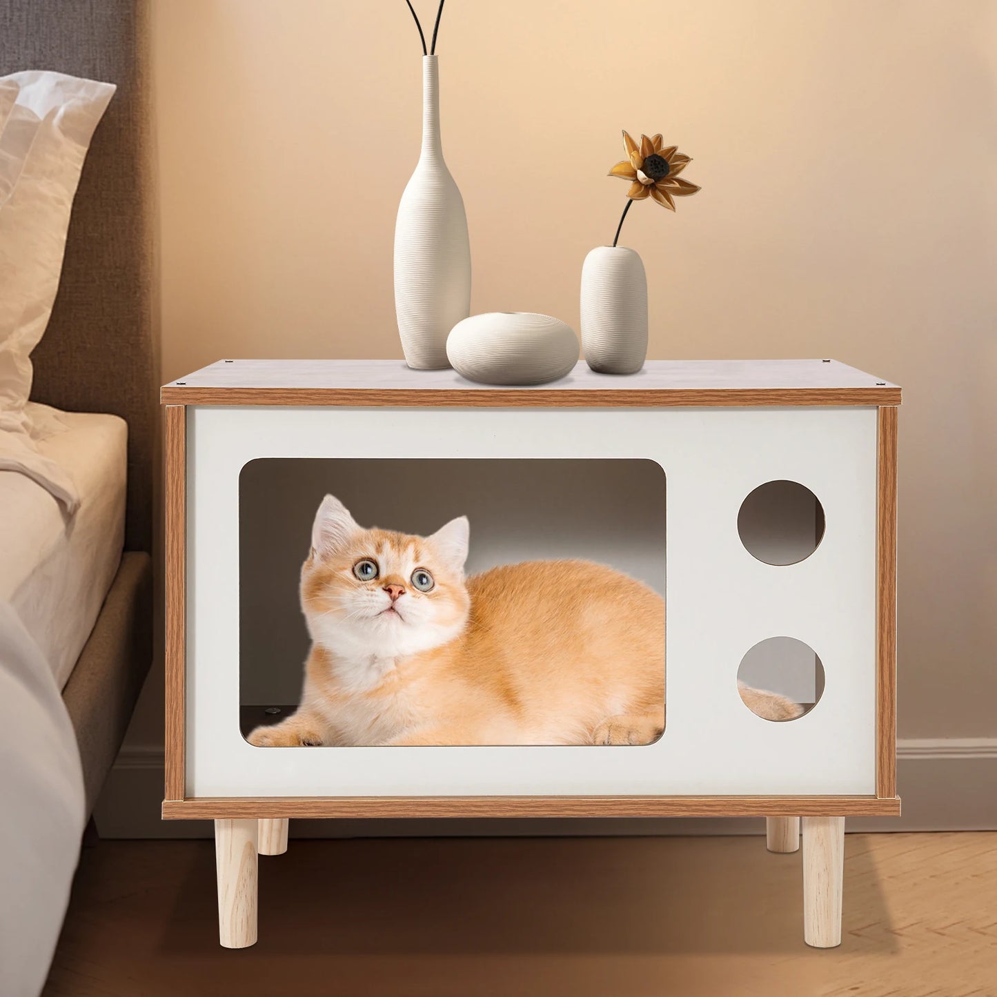 Sichuan TV Shaped Wear Resistant Cat Bed Indoor Shelter