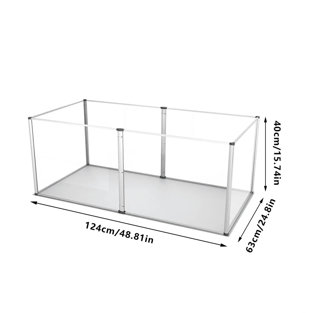 Borwarth Acrylic Dog Playpen Cage Whelping Pen Indoor Enclosure With Waterproof Pad
