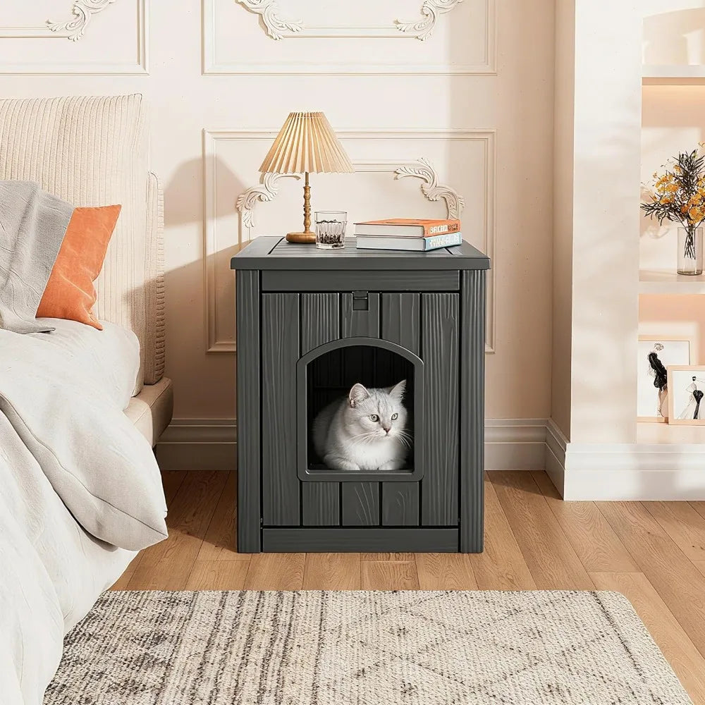 Weatherproof Insulated Outdoor Cat House For Winter Durable UV Resistant Resin Shelter For Feral And Domestic Cats