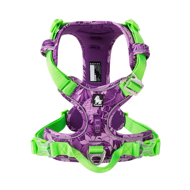 TRUELOVEB Explosion-Proof Dog Harness Camouflage Reflective Nylon