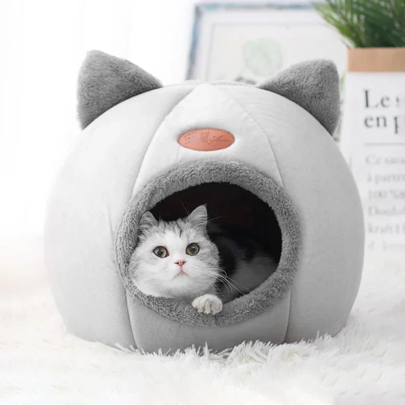 Booteely Deep Sleep Winter Cat Bed Cozy Cave Nest