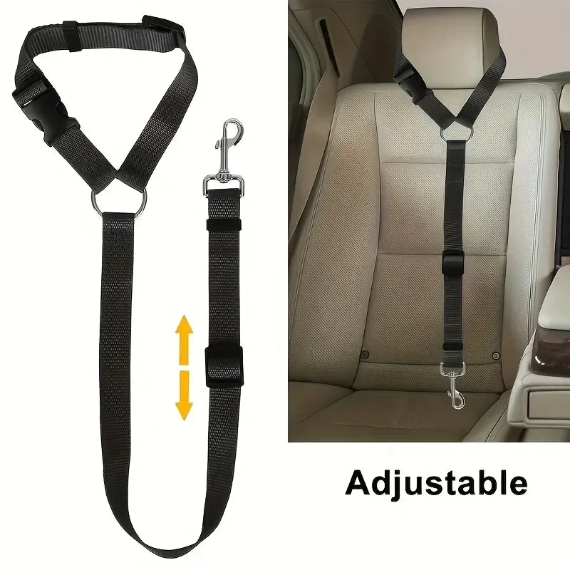 Nylon Two In One Pet Car Seat Belt And Leash