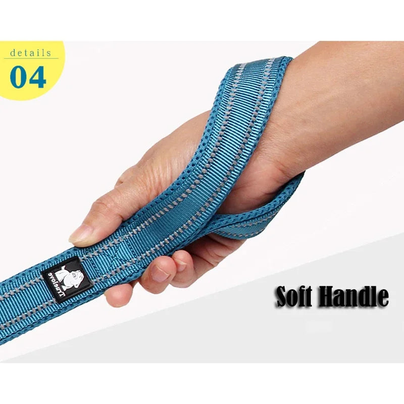 Soft Dog Pet Leash in Harness and Collar Reflective Nylon Cat Mesh Walking Training 11 Color Length 110cm TLL2111