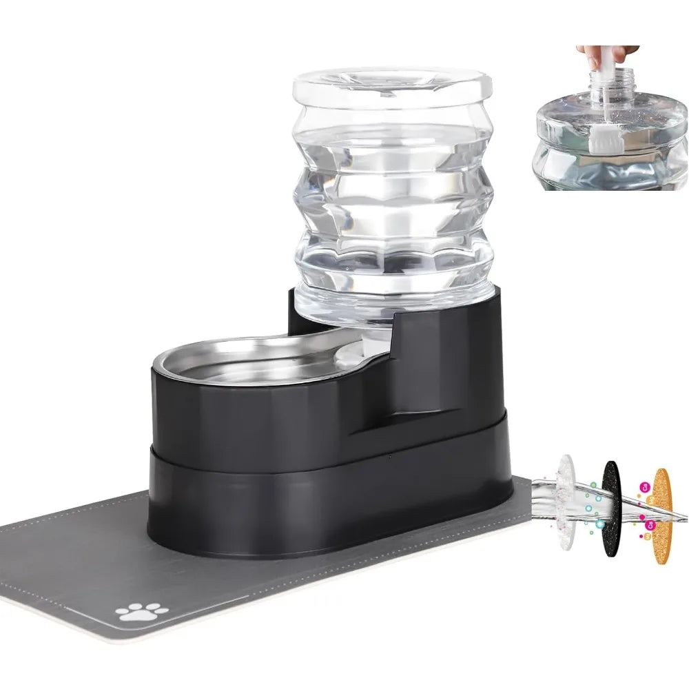 Automatic Cat Water Dispenser With Stainless Steel Bowl