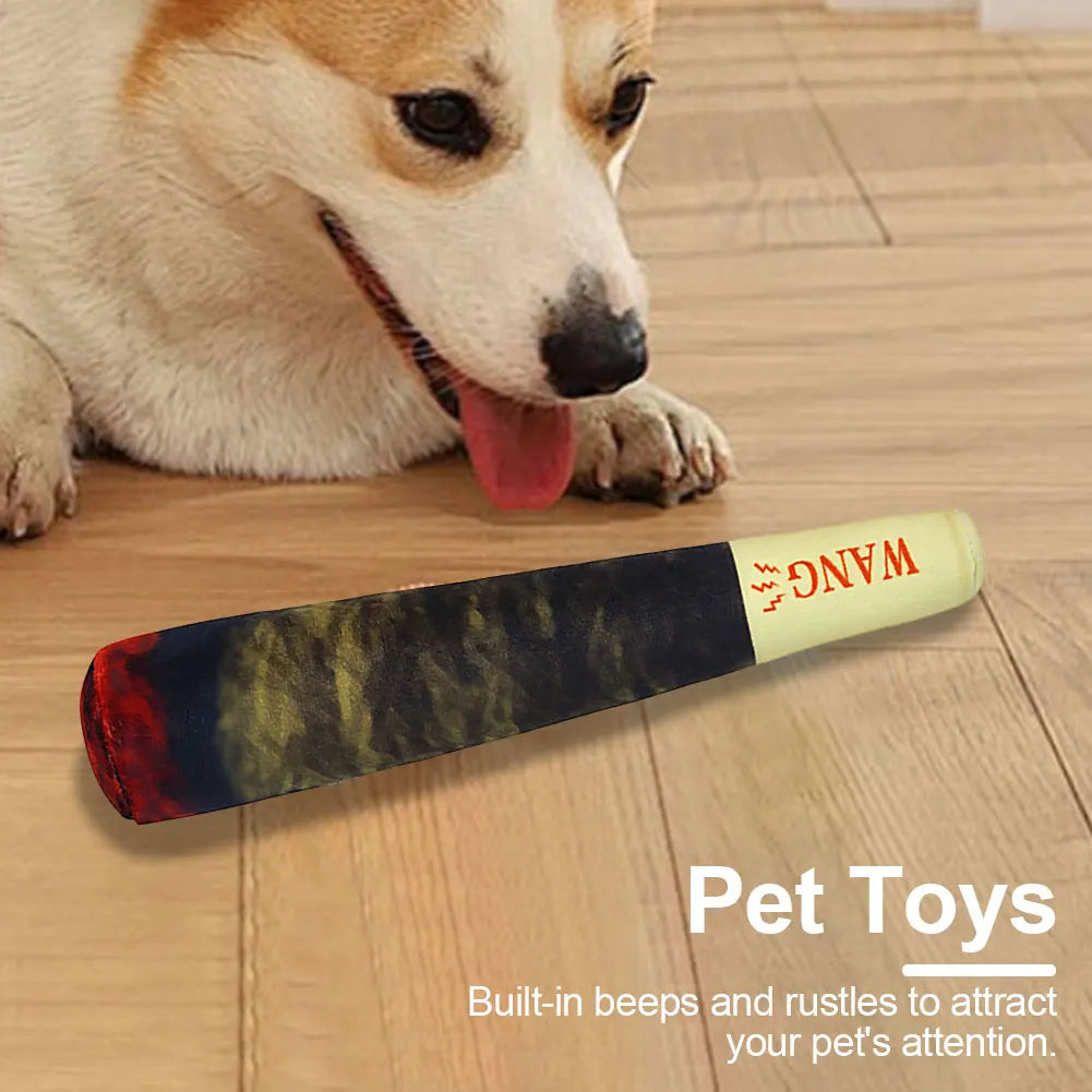 Interactive Dog Sound Toy Simulation Cigar Plush Pet Toy Creative Chew Toy Dog Teething Toys for Small Medium Large Dogs