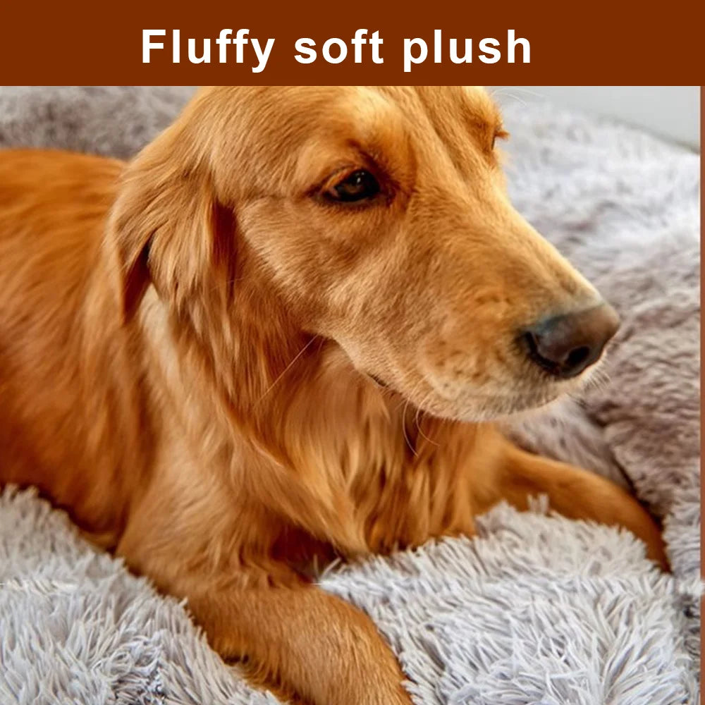 NONECN Fluffy Dog Bed Sofa Kennel Mat Plush For Pets