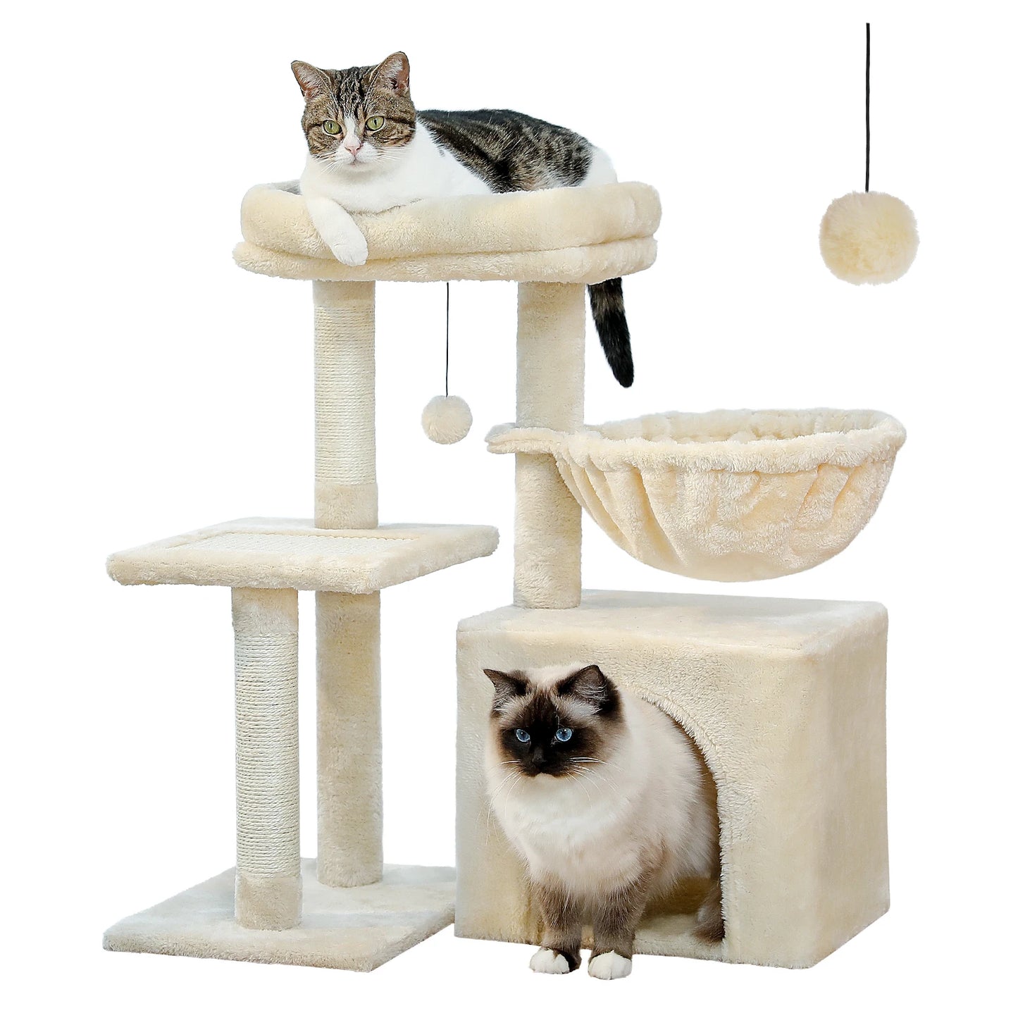 PAWZ Road Cat Tree Tower for Indoor Cats 3-Tier Activity and Scratching Posts