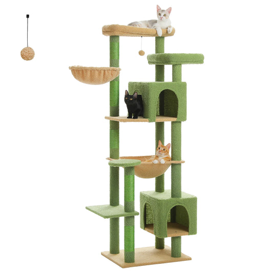 PEQULTICN Indoor Multi Level Cat Tree With Scratching Posts