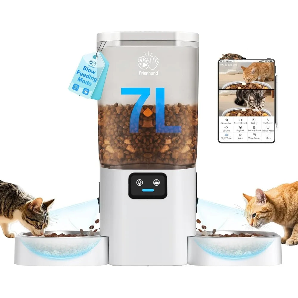 Automatic Pet Feeder With Dual HD Cameras And Night Vision