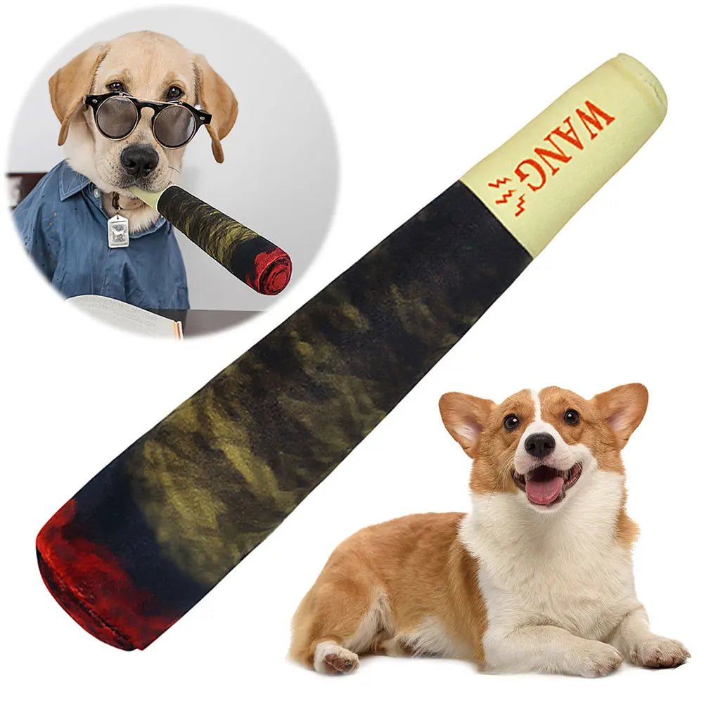 Interactive Dog Sound Toy Simulation Cigar Plush Pet Toy Creative Chew Toy Dog Teething Toys for Small Medium Large Dogs