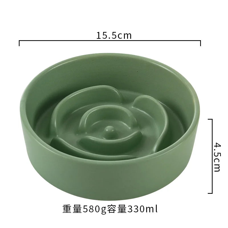 Ceramic Slow Feeder Bowl For Dogs And Cats Anti Choke