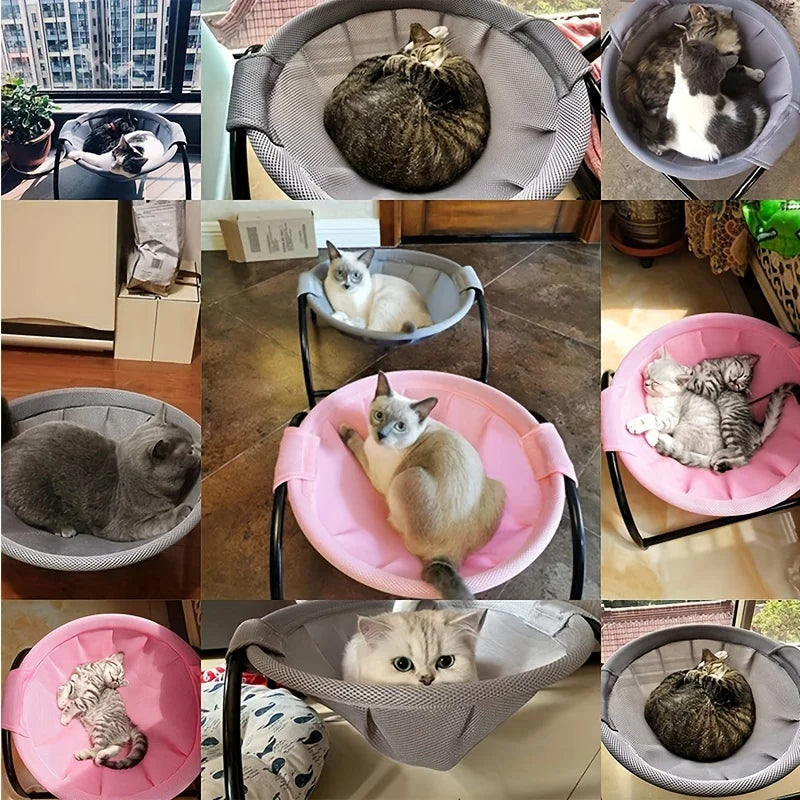 CN Cat Hammock Bed Breathable Orthopedic Cushioned ErgonomicallyDesigned Resting Pets