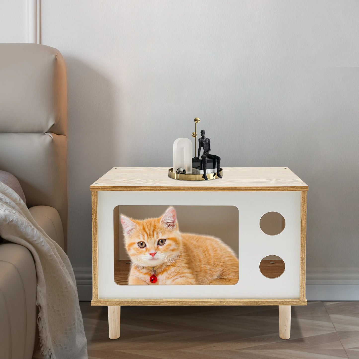 Sichuan TV Shaped Wear Resistant Cat Bed Indoor Shelter