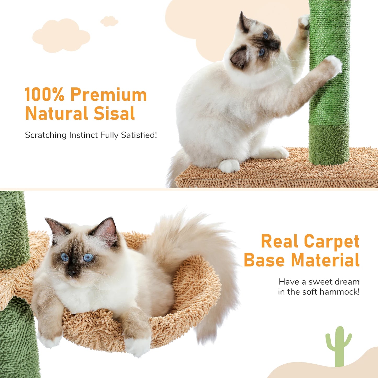 PAWZ Road Cat Tree 5-Tier Floor To Ceiling Tower With Scratching Posts Hammock For Indoor Cats