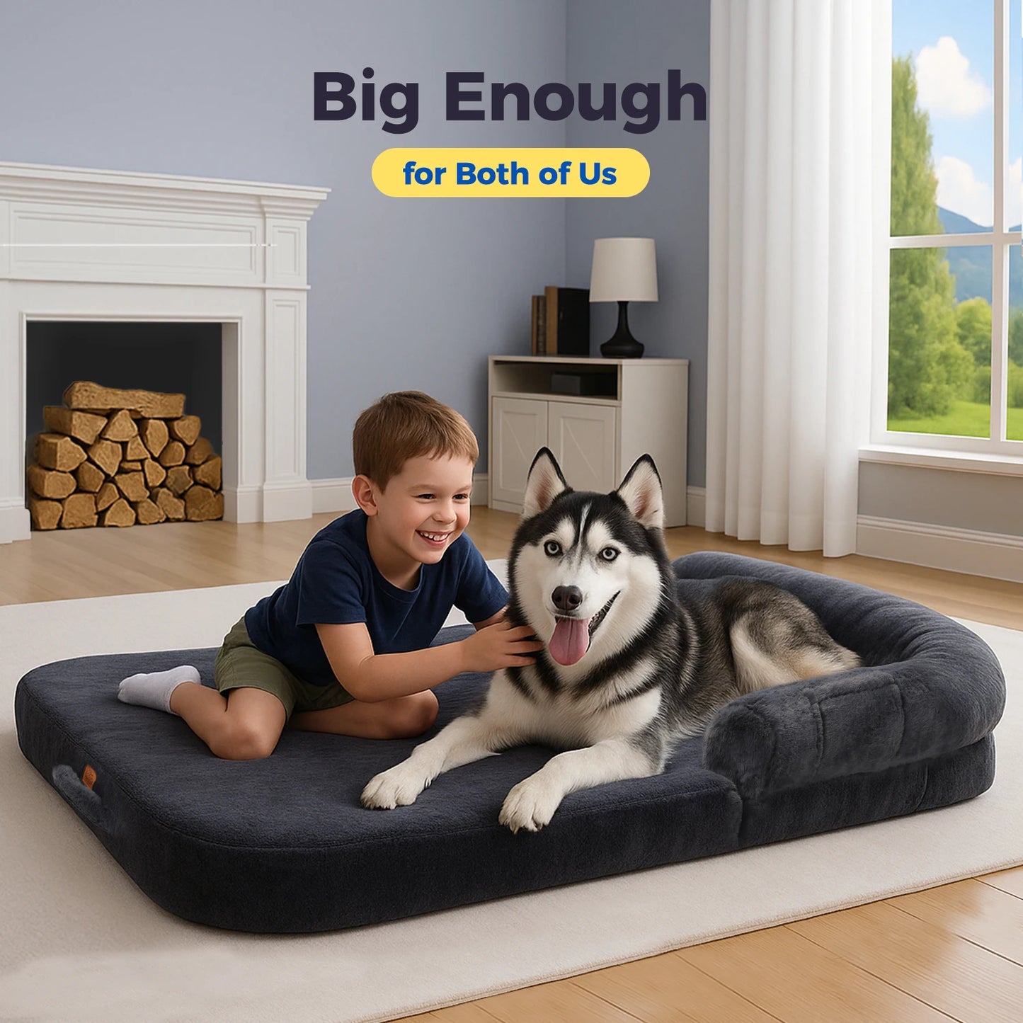 PAWZ Road Foldable Dog Bed Plush Couch Washable