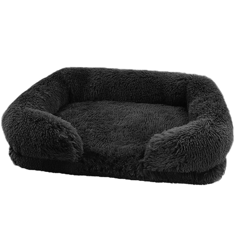 Thickened Orthopedic Dog Bed for Large Dogs with Plush Cover
