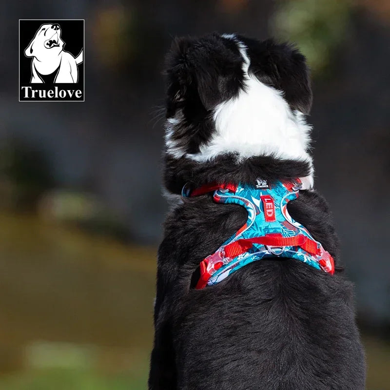 TRUELOVEB Explosion-Proof Dog Harness Camouflage Reflective Nylon