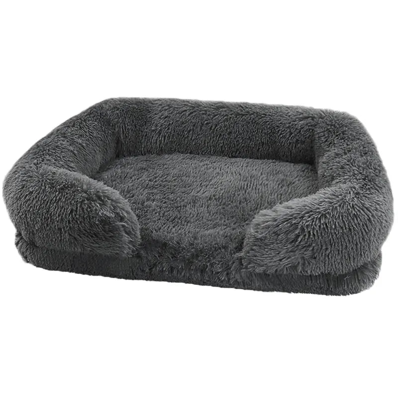 Thickened Orthopedic Dog Bed for Large Dogs with Plush Cover