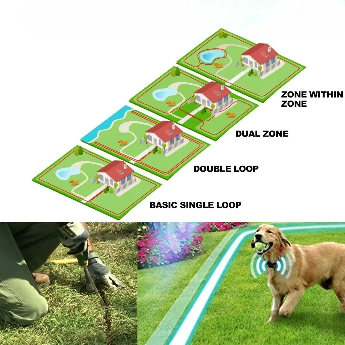 TP16 Dog Electric Fence Rechargeable Waterproof 6 Level Training Collar