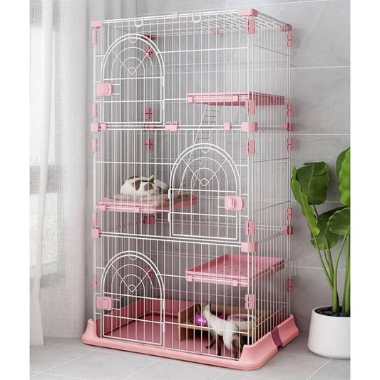 Durable Metal Cat Playpen With Platforms And Ramp