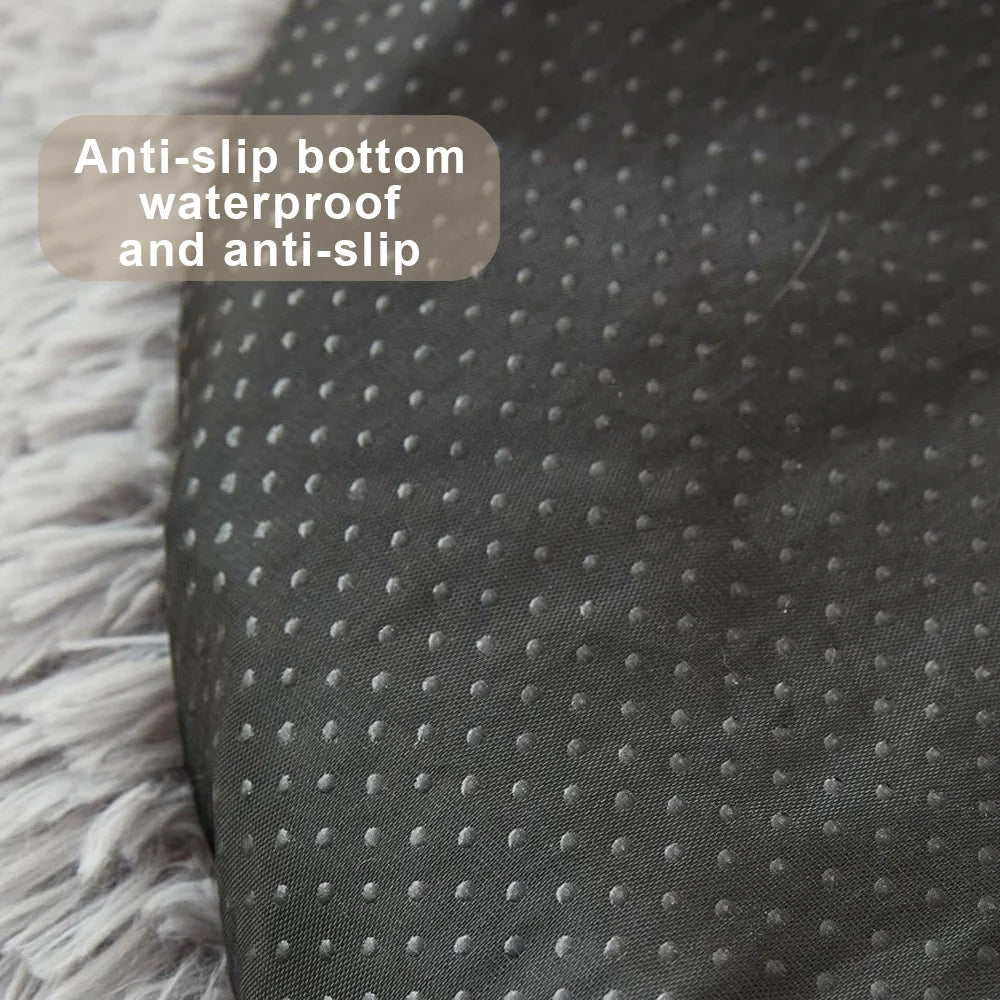 NONECN Fluffy Dog Bed Sofa Kennel Mat Plush For Pets
