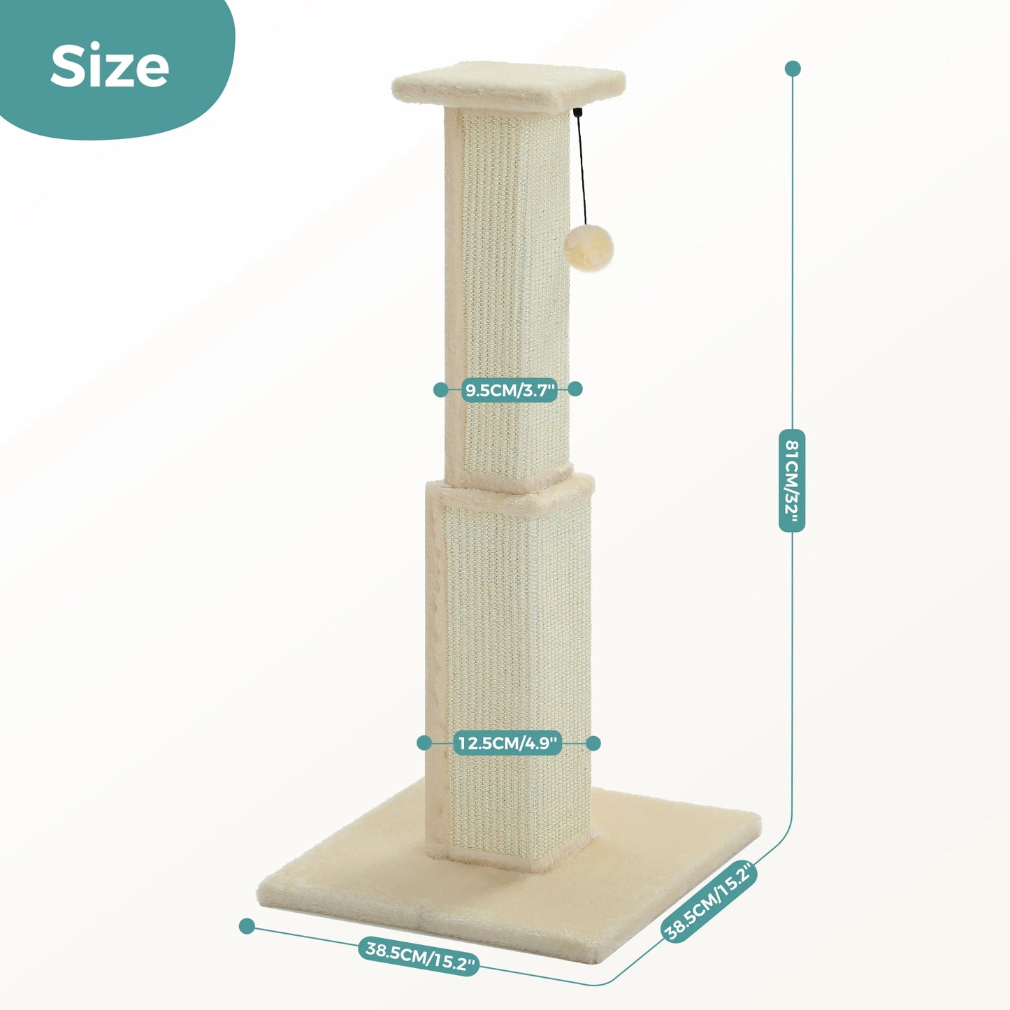 PAWZ Road Cat Scratching Post Indoor Durable Sisal