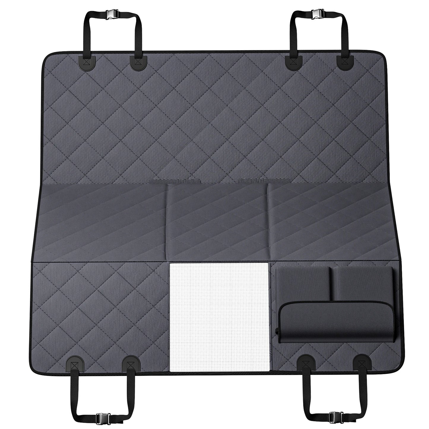 SucceBuy Back Seat Extender for Dogs Dog Hammock for Car Back seat Waterproof Hard Bottom Dog Car Seat Cover for Back Seat