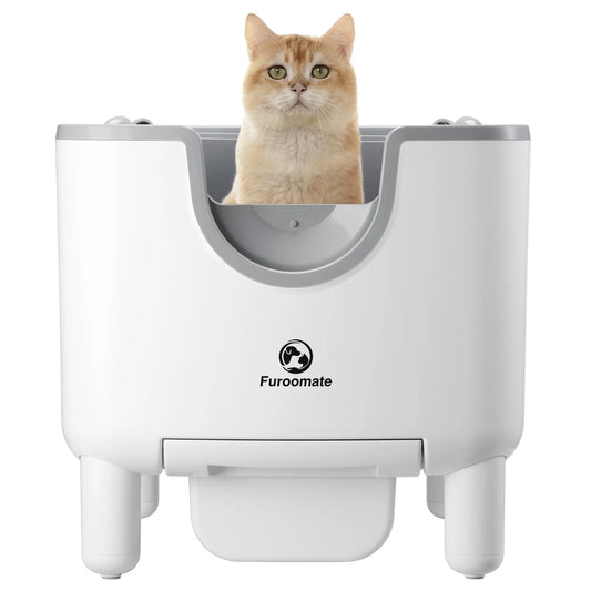 Furoomate F6 Self-Cleaning Open-Top Cat Litter Box Odor Control