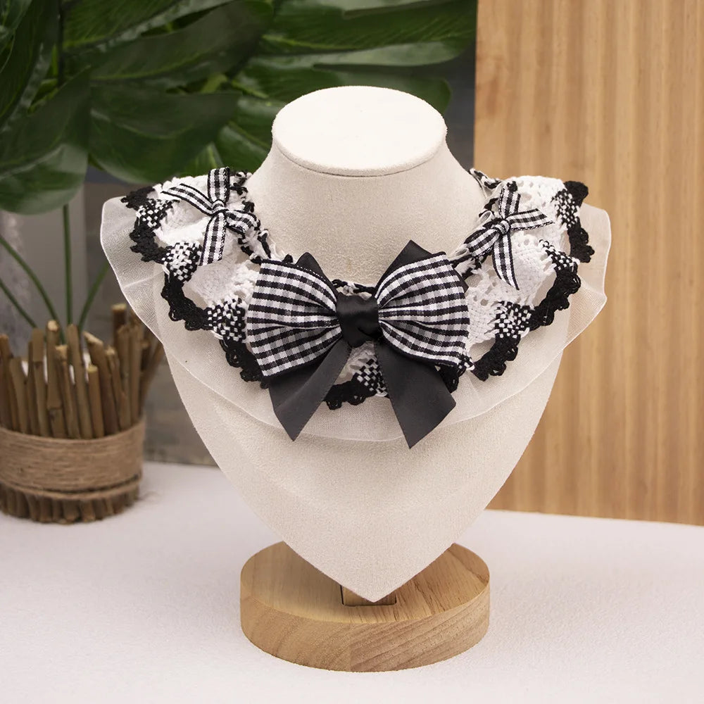 Pet Spring/Summer Bow Water Scarf Cat Scarf Small Dog Teddy Cute Lace Princess Cat Shawl Pet Supplies Dog Accessories