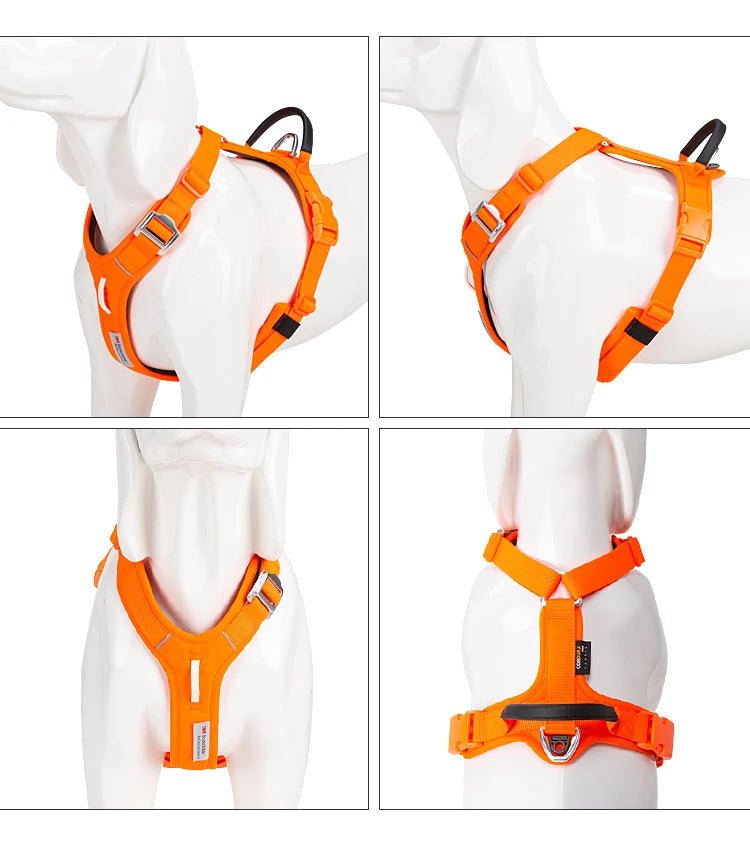Small Combination No Pull Reflective Adjustable Dog Harness Vest