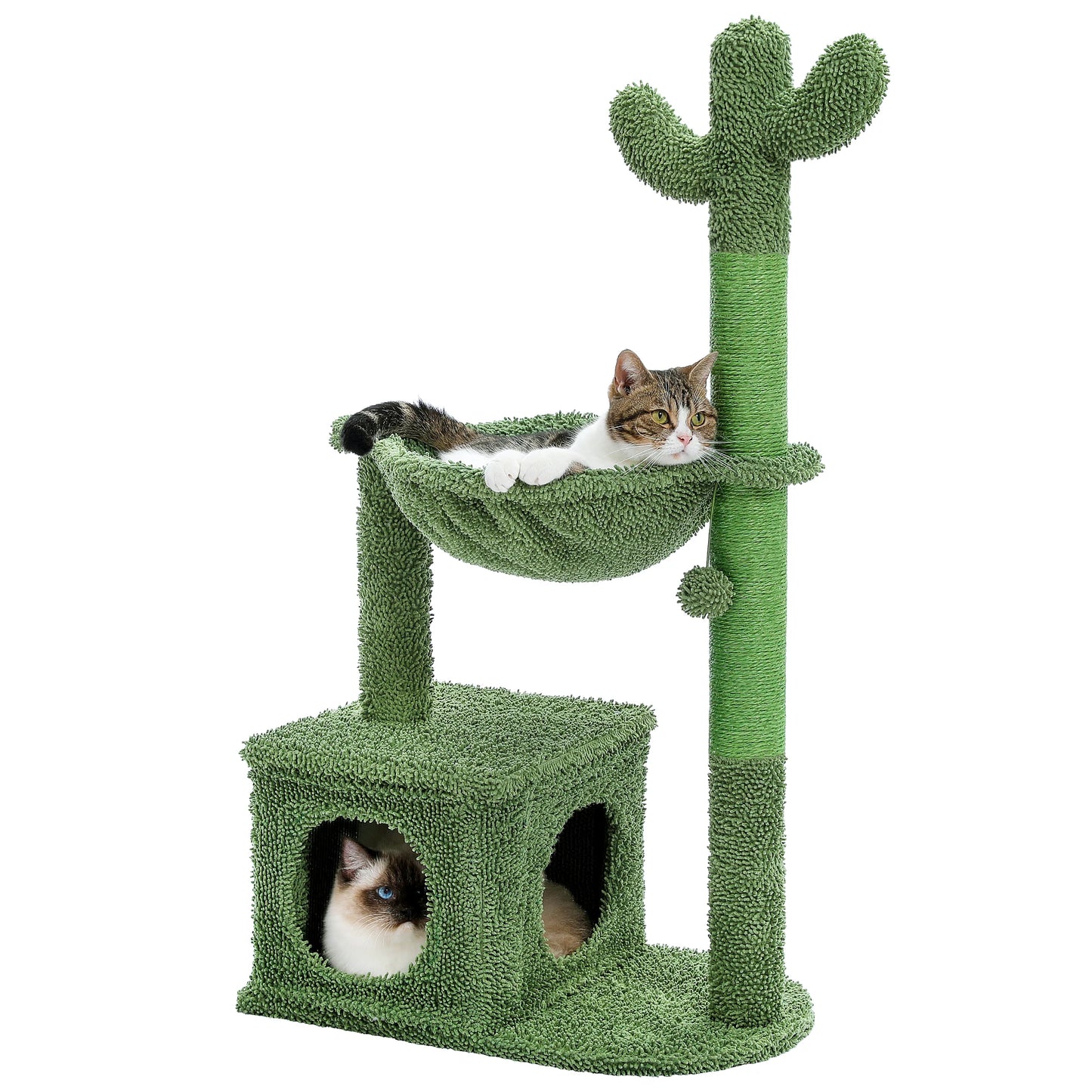 PEQULTICN Cactus Cat Tree With Condo And Hammock