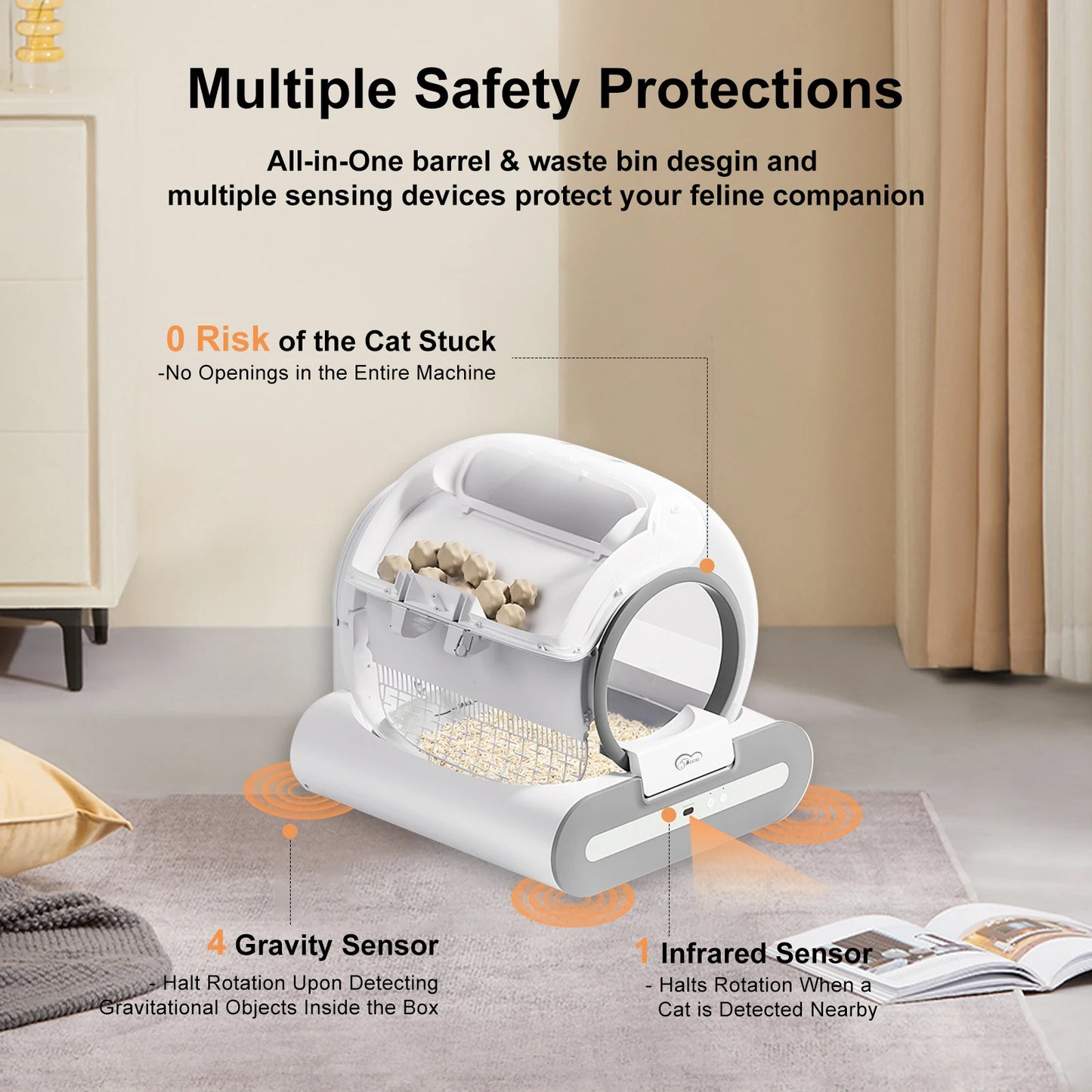 DOEL Automatic Self Cleaning Cat Litter Box With App Control