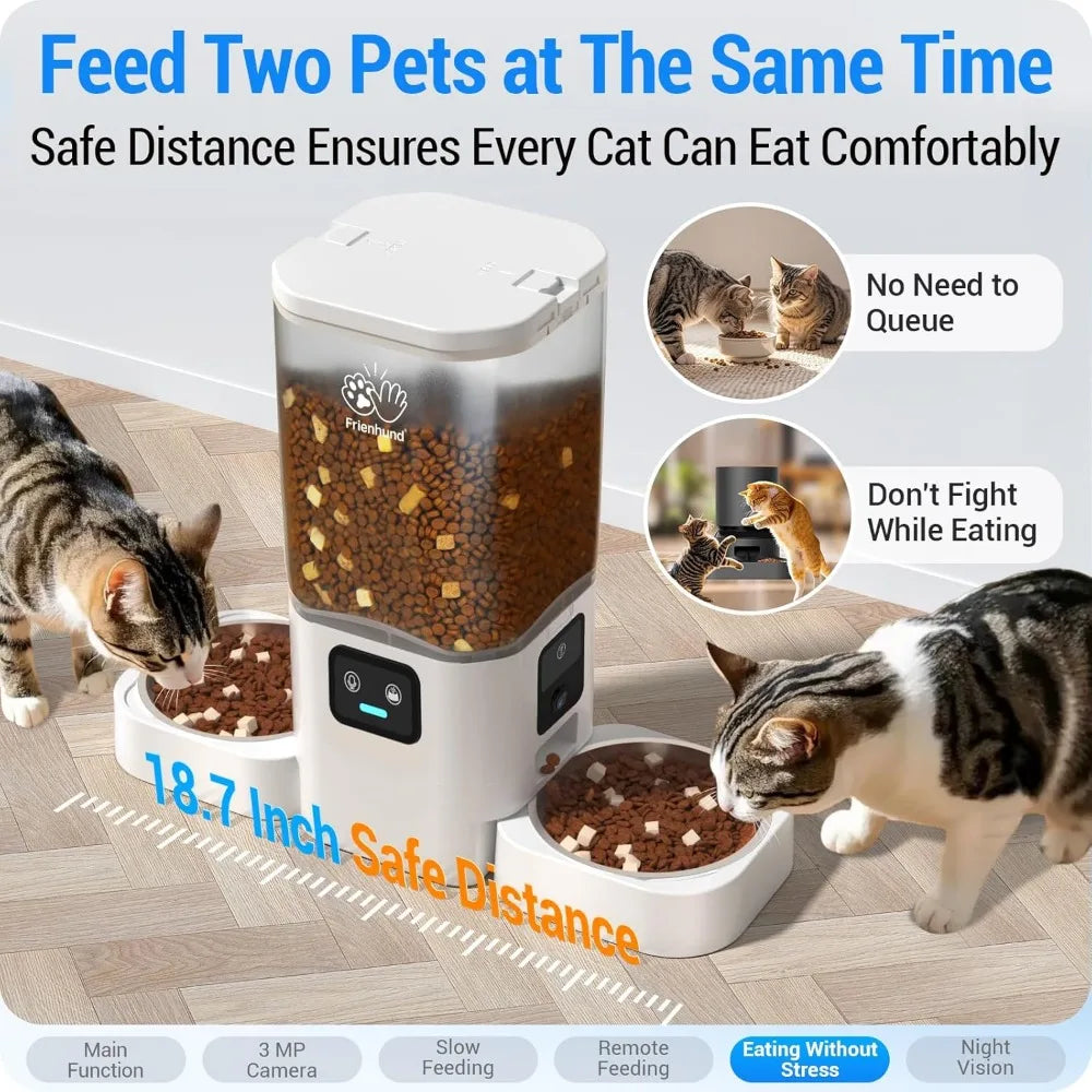 Automatic Pet Feeder With Dual HD Cameras And Night Vision