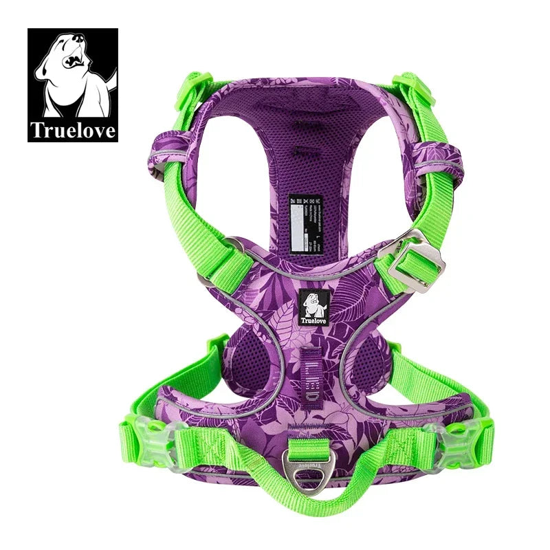 TRUELOVEB Explosion-Proof Dog Harness Camouflage Reflective Nylon