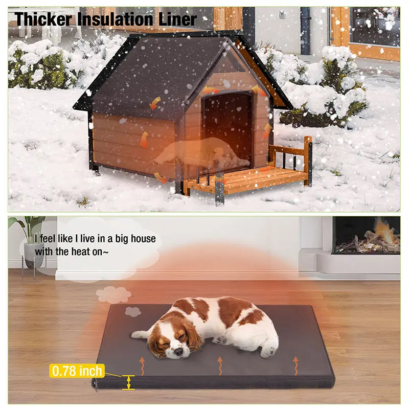 Zoropug Insulated Dog House With Liner And Iron Frame