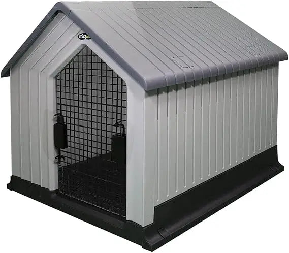 Durable Waterproof Plastic Dog House for Small to Large Sized Dogs, Indoor Outdoor Use Doghouse - Comfortable Retreat for Your P
