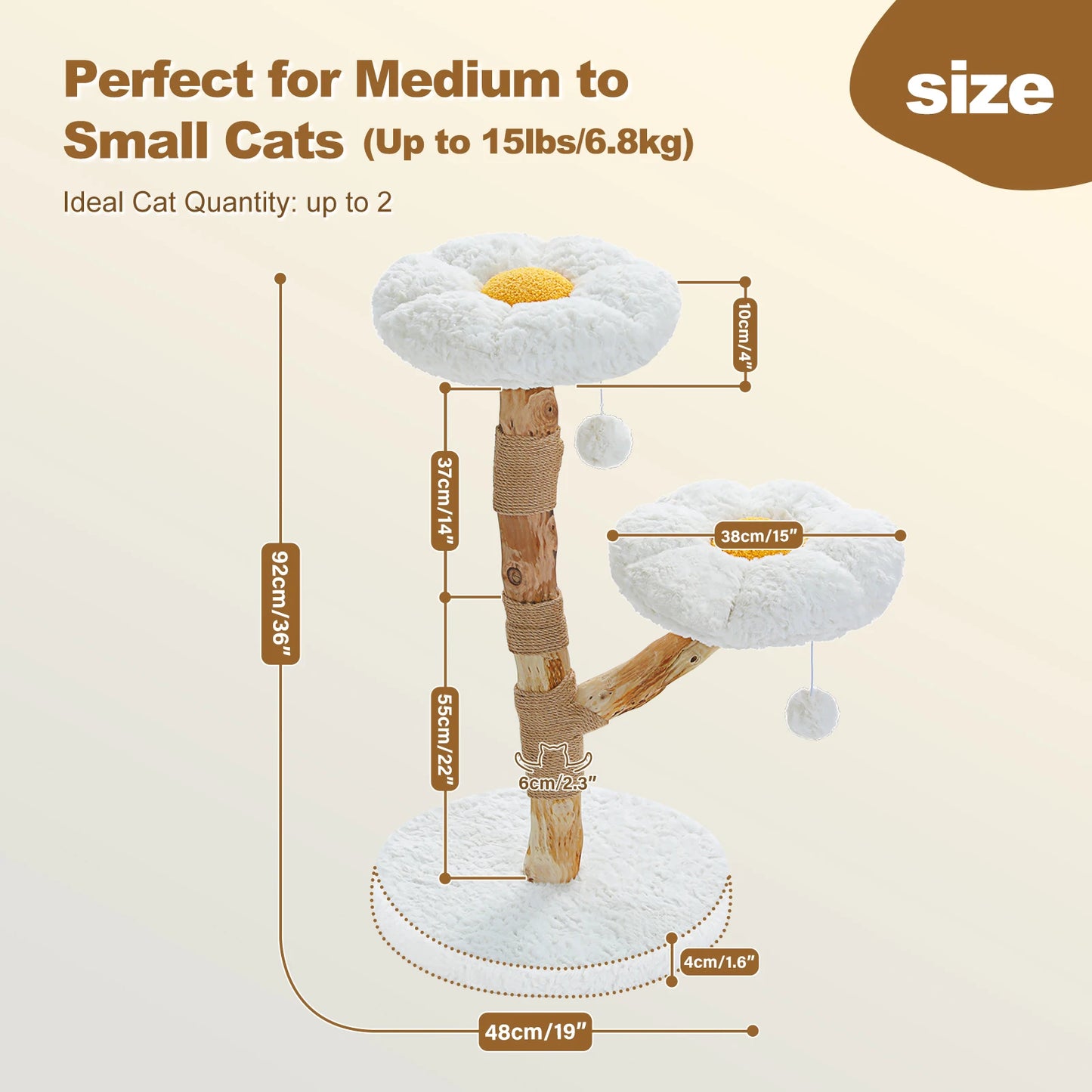 PAWZ Road Flower Cat Tree for Indoor Cats with Perches