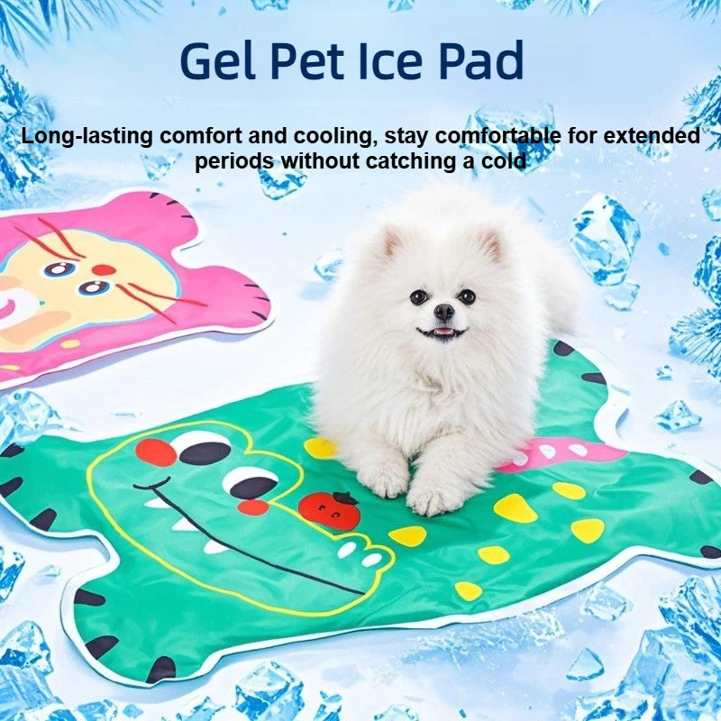 Pet Ice Pad Refreshing Cool Summer Dog CatCute Cartoon Easy To Wipe Gel Cat Litter Comfortable Skin-friendly Cool Sleeping Mat